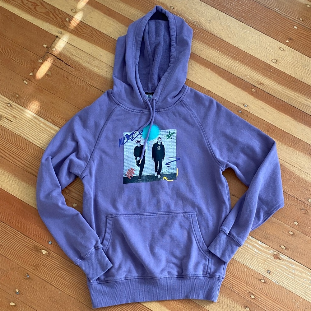 Rhymesayers Atmosphere Tagged Hoodie Purple Pullover‎ Sweatshirt XS